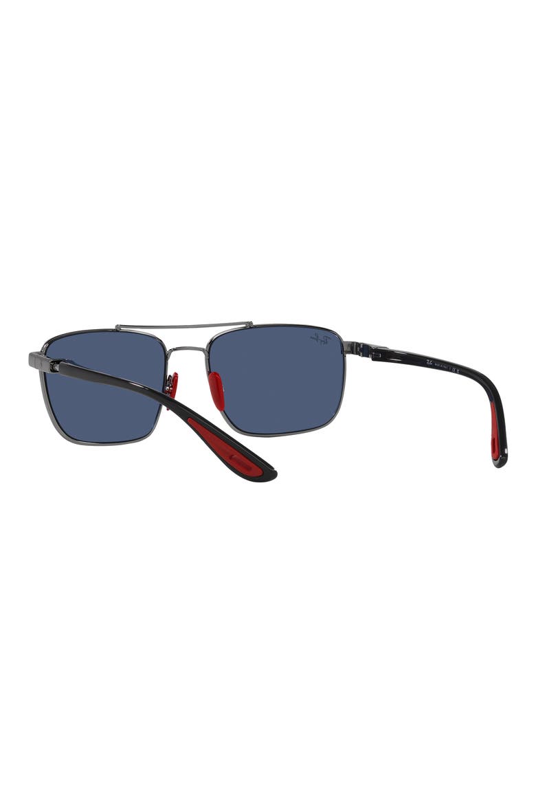 58mm Square Sunglasses, Alternate, color, DARK BLUE