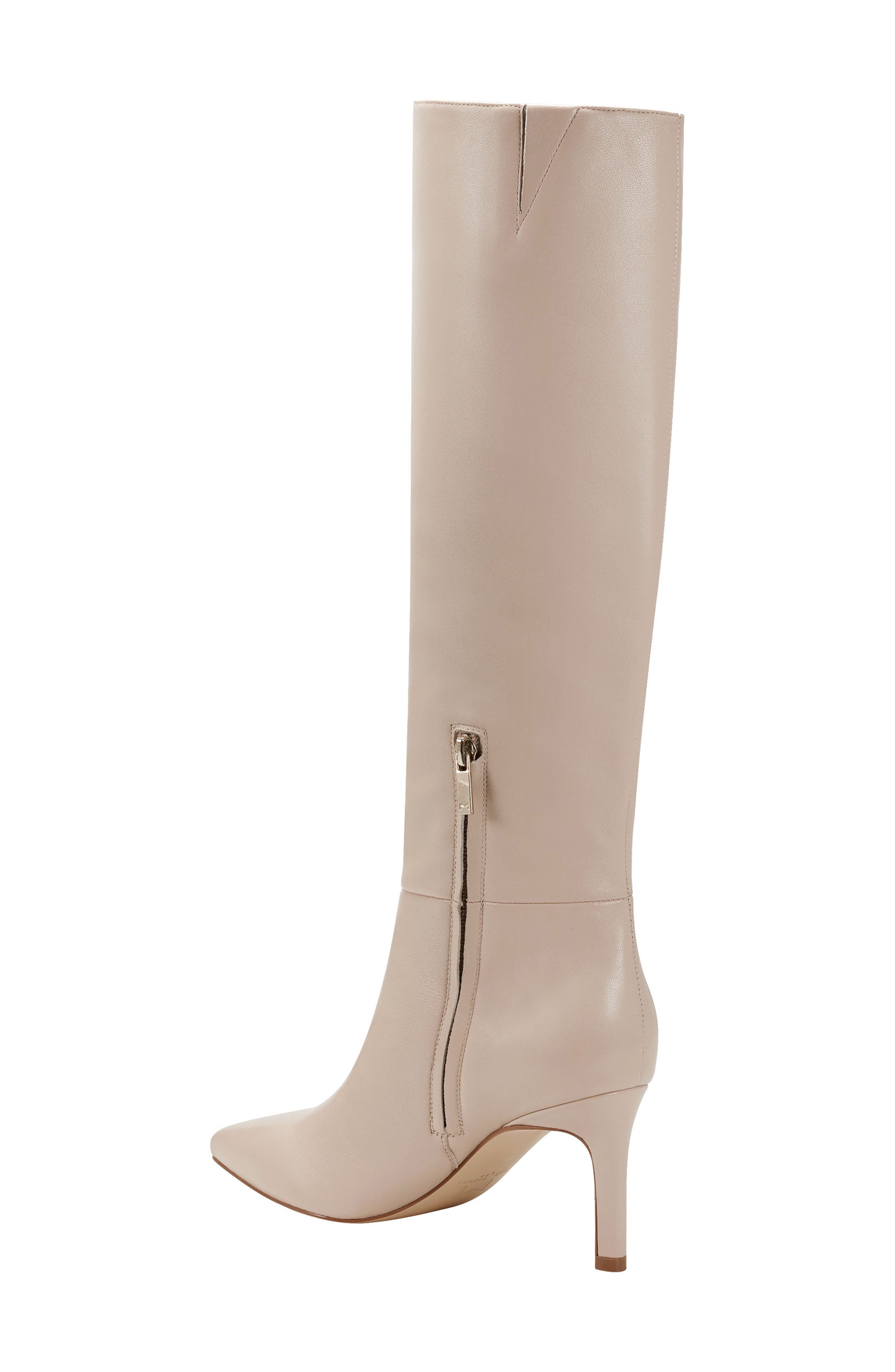 Marc Fisher LTD Georgiey Pointed Toe Knee High Boot, Alternate, color, Light Natural
