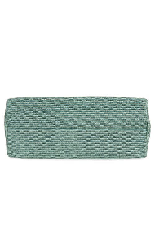Marni Woven Logo Embroidered Small Tote Bag In Sea/green