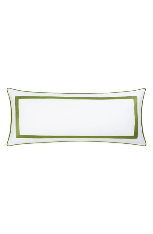 Matouk Louise Piqué Lumbar Pillow Cover In Green