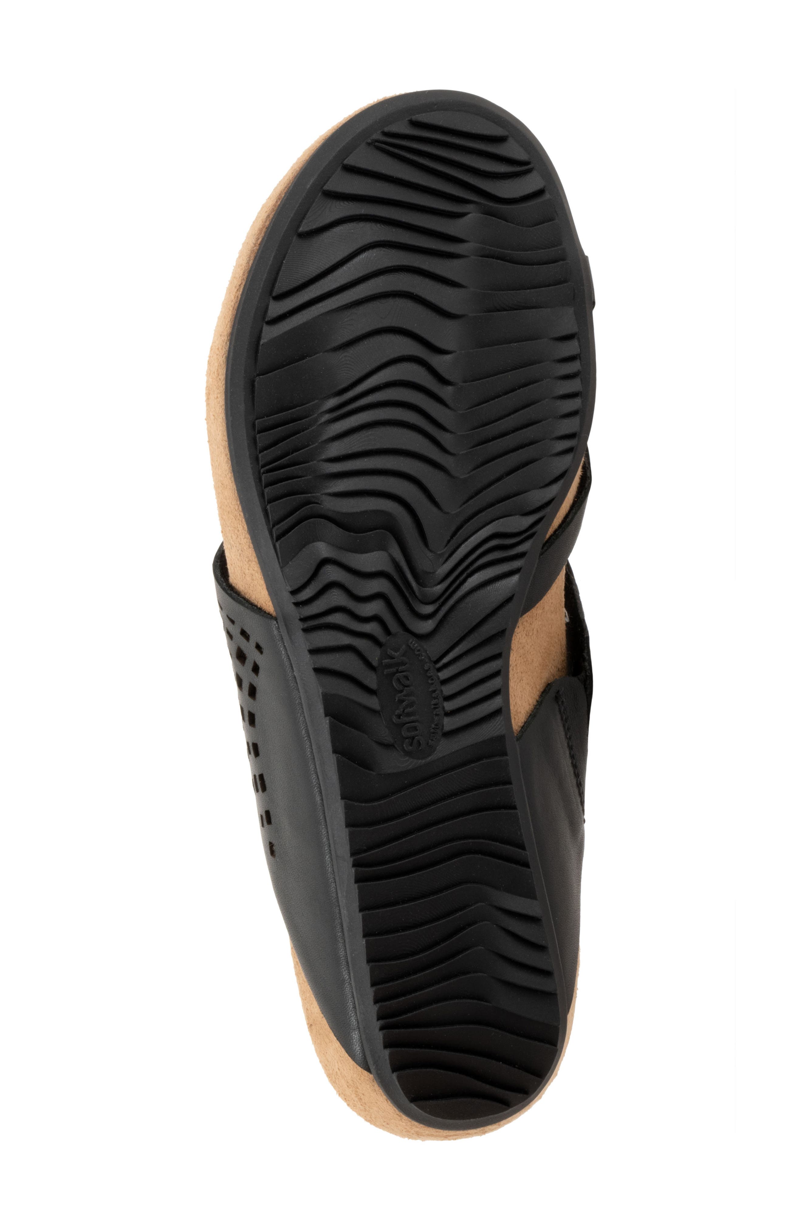 SoftWalk<sup>®</sup> Blaine Perf Platform Wedge Slide Sandal, Alternate, color, Black