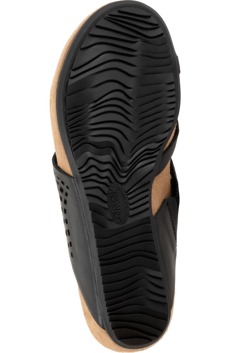 SoftWalk<sup>®</sup> Blaine Perf Platform Wedge Slide Sandal, Alternate, color, Black