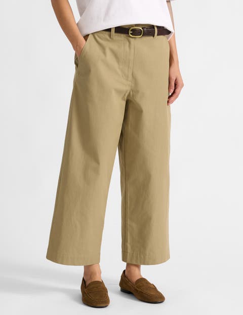 Cropped Barrel Trousers
