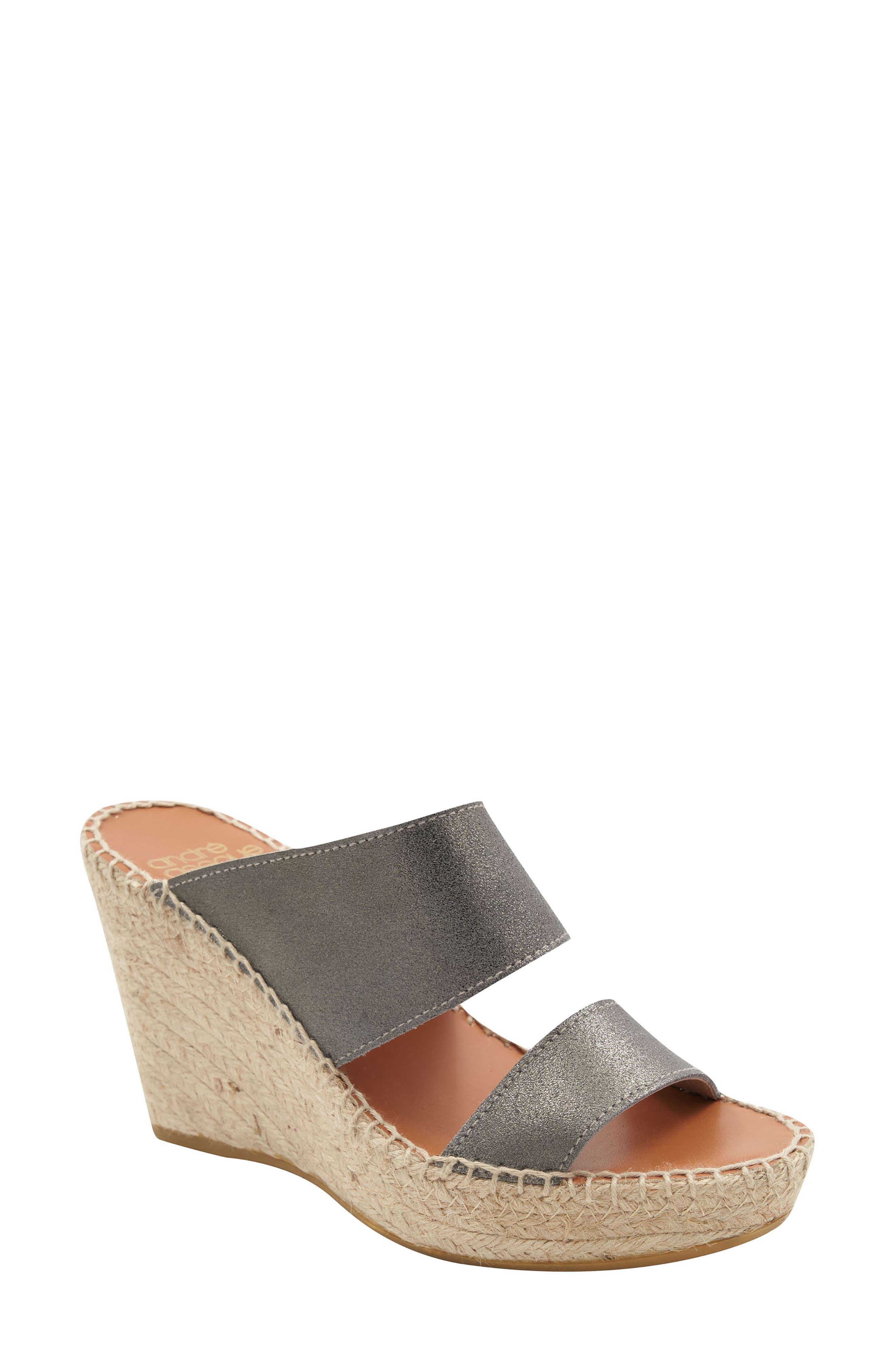 Celeste Platform Wedge Sandal, Main, color, PEWTER