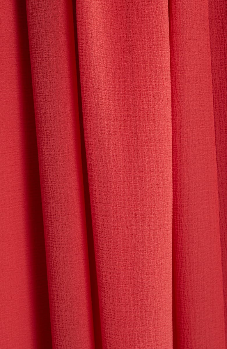 KOBI HALPERIN Tatum Pleated Tie Waist Long Sleeve Dress, Alternate, color, Poppy