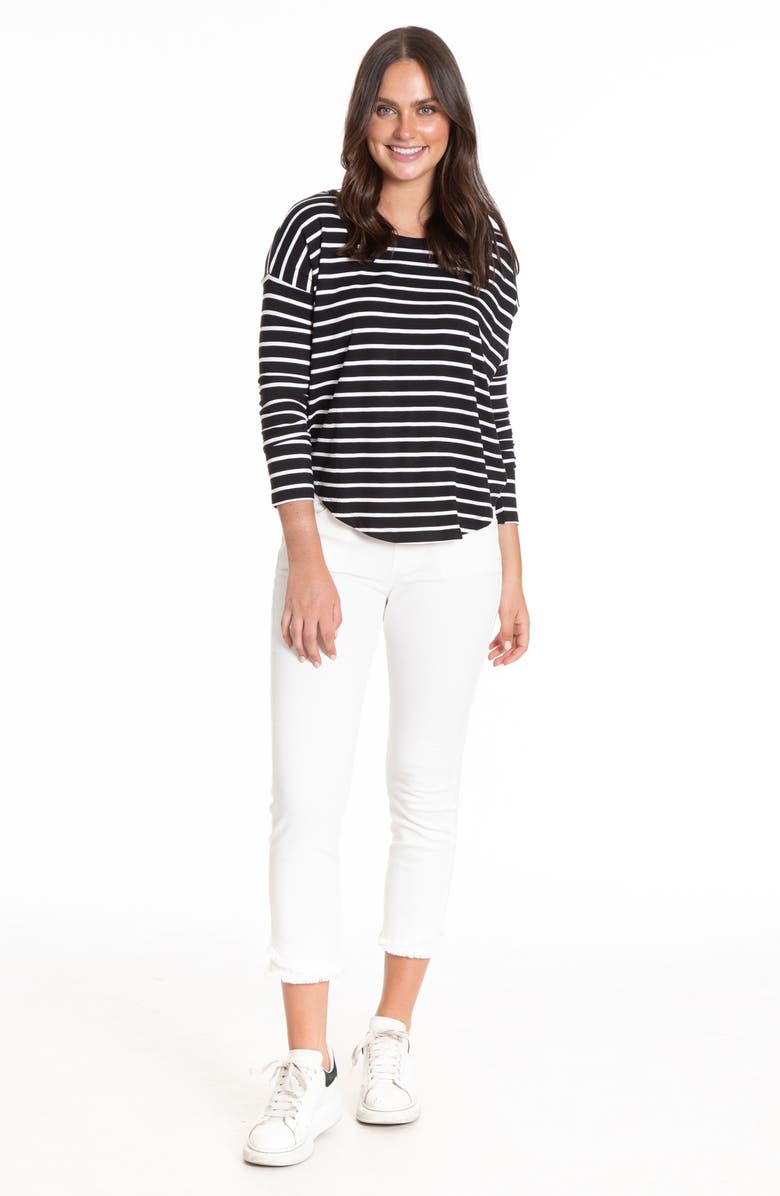 APNY Stripe Drop Shoulder Top, Alternate, color,