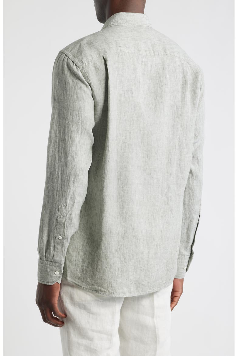 Astino Lino Tailored Fit Linen Button-Up Shirt, Alternate, color, WILLOW