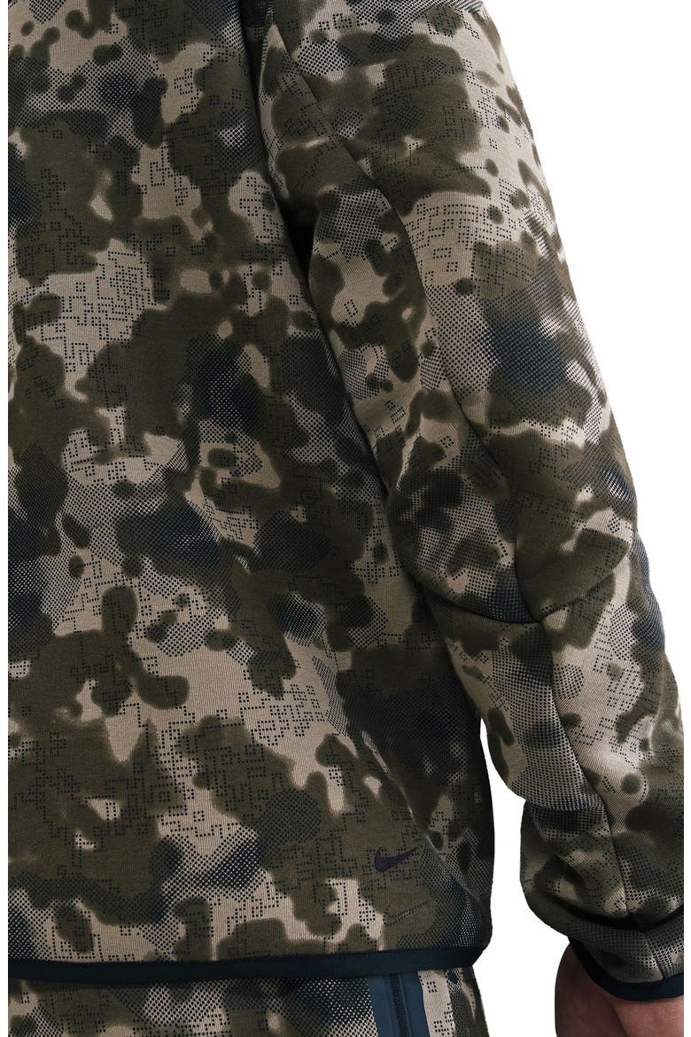 Tech Hooded Fleece Windrunner Jacket, Alternate, color, NEUTRAL OLIVE/ BLACK
