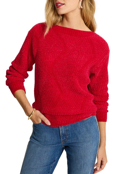 Luna Chenille Bateau Neck Sweater