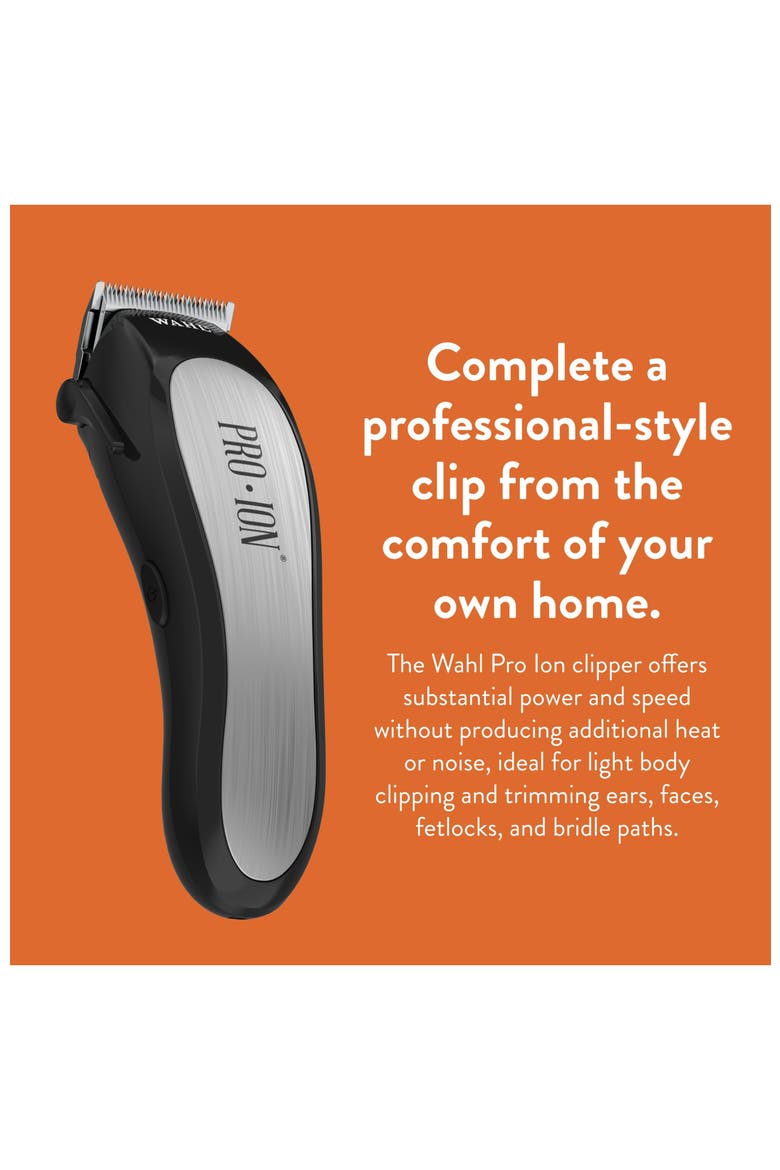 Pro Ion Cordless Rechargeable Equine Grooming Clipper Kit, Alternate, color, Silver