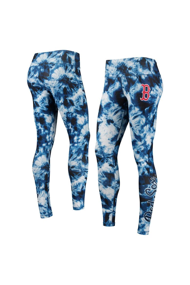 Women's FOCO Navy Boston Red Sox Tie-Dye Leggings, Main, color, Navy