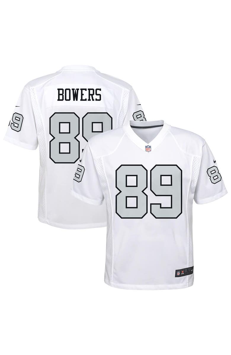 Nike Youth Nike Brock Bowers White Las Vegas Raiders Alternate Game Jersey, Alternate, color, White