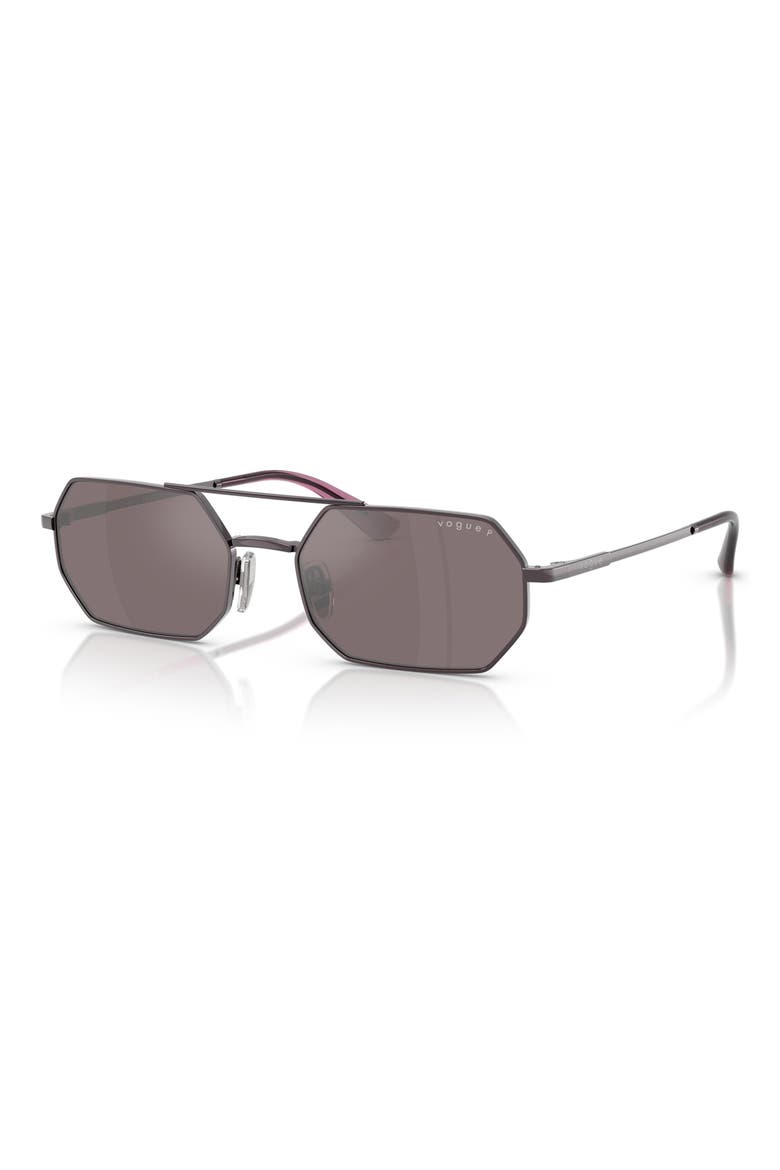 55mm Polarized Irregular Sunglasses, Alternate, color, VIOLET
