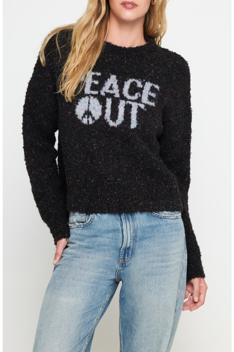 Beatrice Peace Out Alpaca & Wool Blend Sweater, Main, color, BLACK MULTI