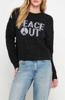 Spiritual Gangster Beatrice Peace Out Alpaca & Wool Blend Sweater