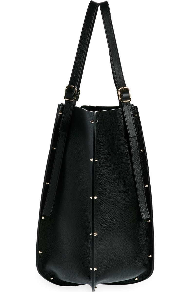 Chloé Carmela Spike Stud Leather Tote, Alternate, color,