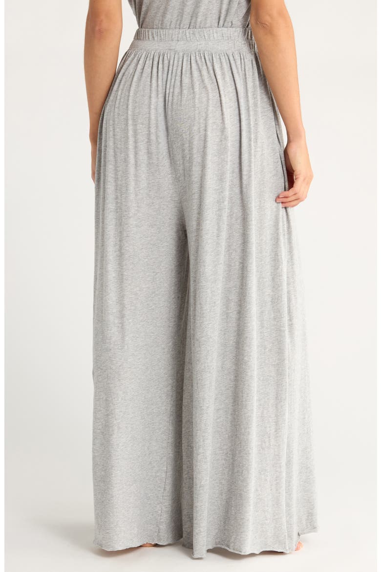 Organic Pima Wide Leg Lounge Pants, Alternate, color, STORM GREY HEATHER