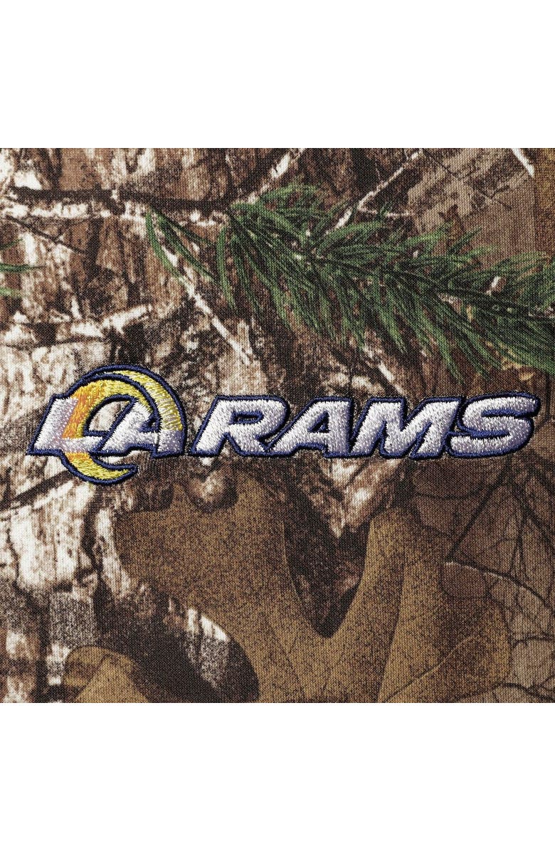 DUNBROOKE Men's Dunbrooke Realtree Camo Los Angeles Rams Trophy Tech Fleece Full-Zip Hoodie, Alternate, color,