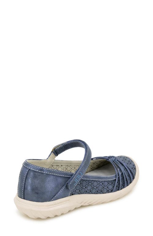 Jbu Ramy Mary Jane Flat In Navy Shimmer