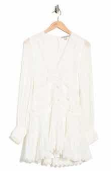 AllSaints Zaphia Long Sleeve Babydoll Minidress