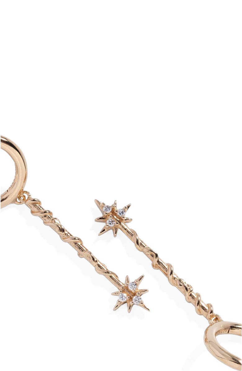 Alex and Ani Harry Potter<sup>™</sup> Hermione Wand Hoop Earringss, Alternate, color, Gold