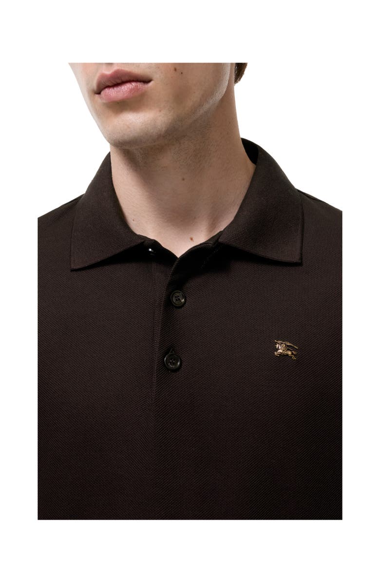 Burberry Metal Knight Cotton Polo Shirt, Alternate, color, Clove Brown