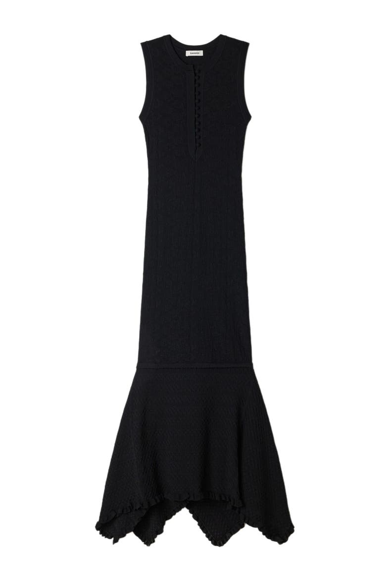 Fancy pointelle dress, Alternate, color, Black