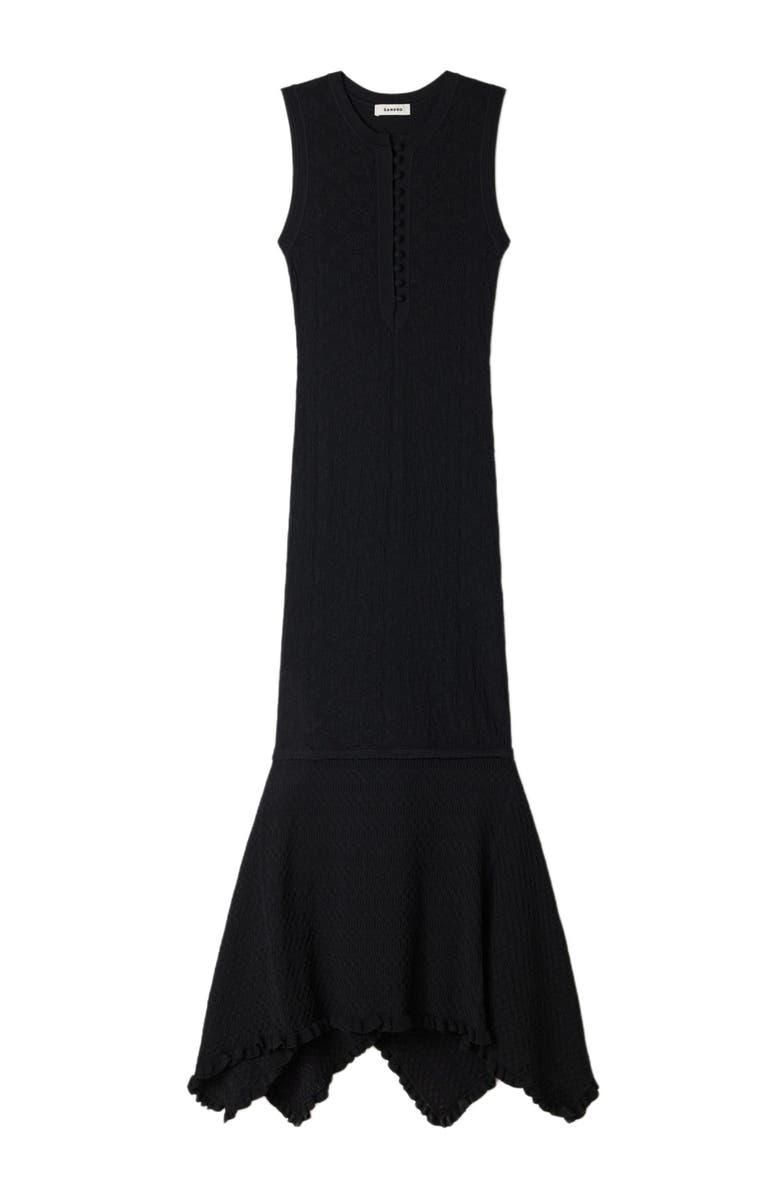 SANDRO Fancy pointelle dress, Alternate, color, Black