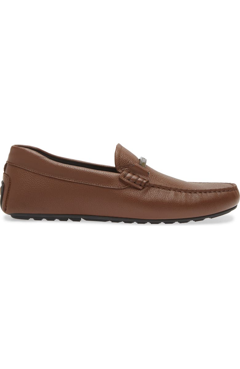 BOSS Noel Leather Loafer, Alternate, color, Medium Brown