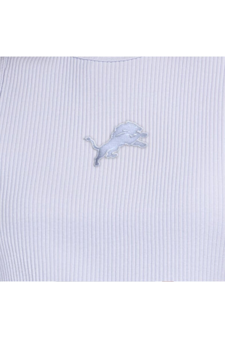 Women's Starter Pastel Blue Detroit Lions Travel Pastels Cropped Tank, Alternate, color, Light Blue