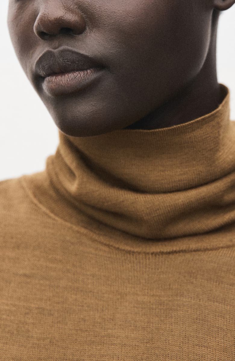 MANGO Mustasa Turtleneck Sweater, Alternate, color, Ochre