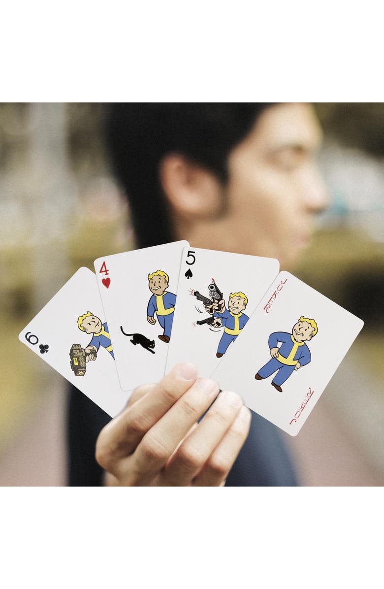 Toynk Fallout Vault Boy Playing Cards, Alternate, color, White