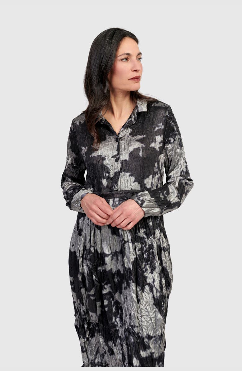 Alembika Chroma Babydoll Shirtdress, Alternate, color, Silver