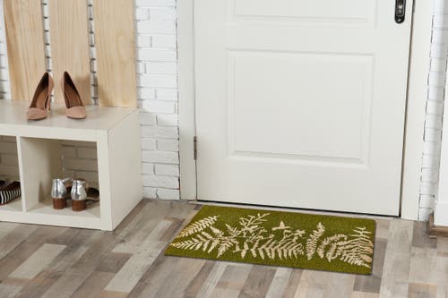 Tag Fern Meadow Coir Mat Natural Doorway Welcome Mat In Green