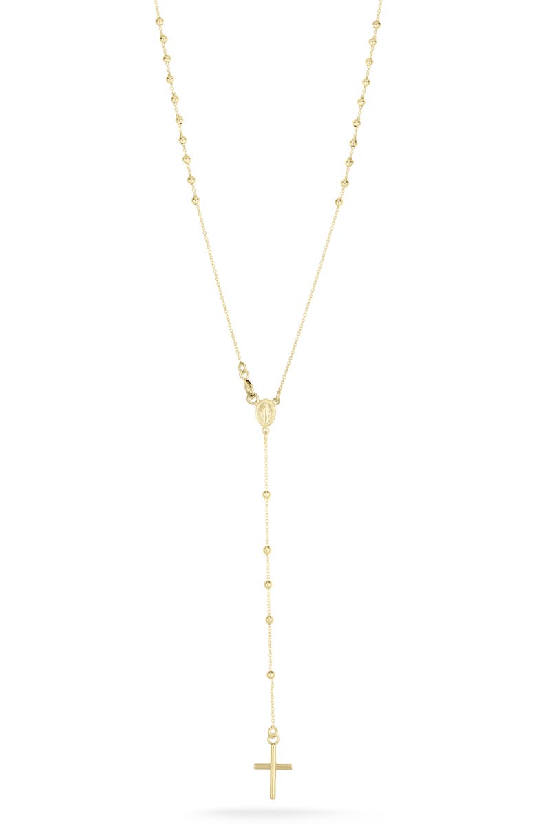 Ember Fine Jewelry 14k Gold Rosary Necklace, Main, color, Gold