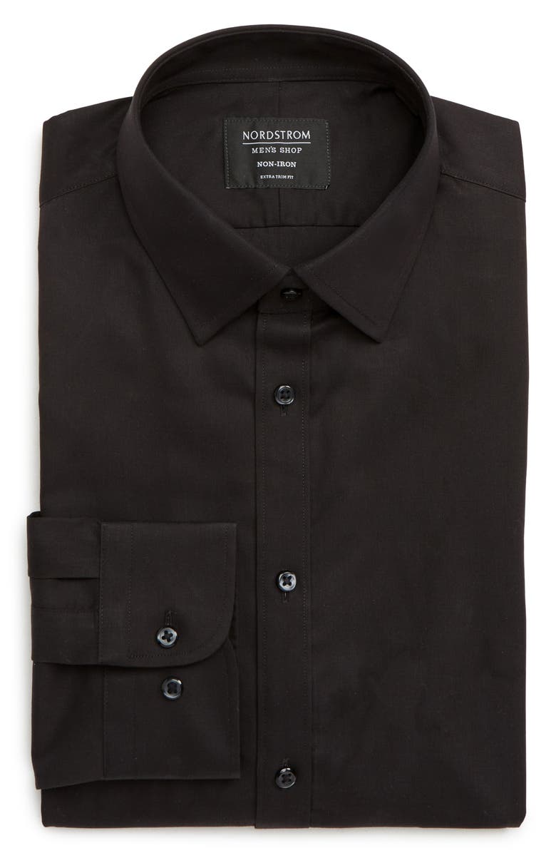 NORDSTROM MEN'S SHOP Extra Trim Fit Non-Iron Solid Dress Shirt, Alternate, color, 