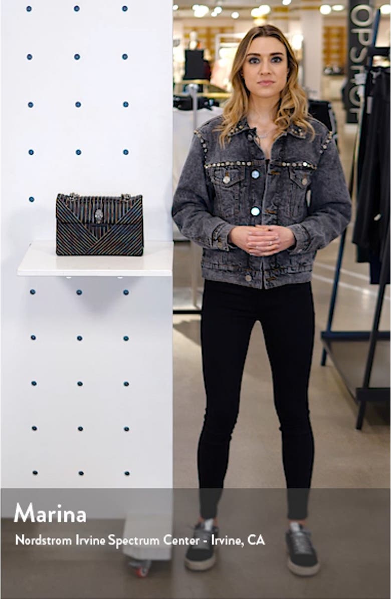 690 Kensington Rainbow Stitch Leather Shoulder Bag, sales video thumbnail