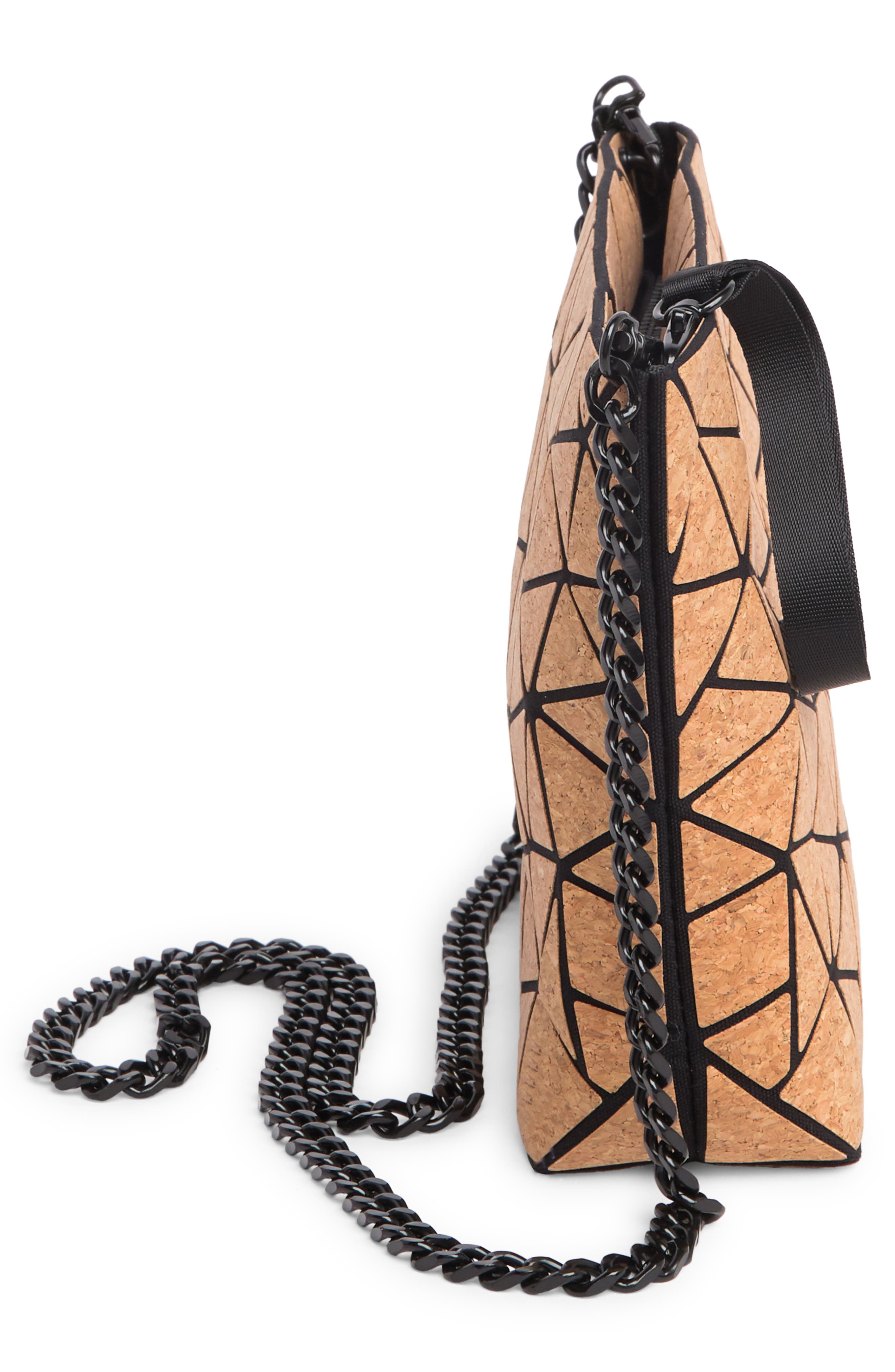 Slanted Triangle Convertible Clutch, Alternate, color, SOLID CORK