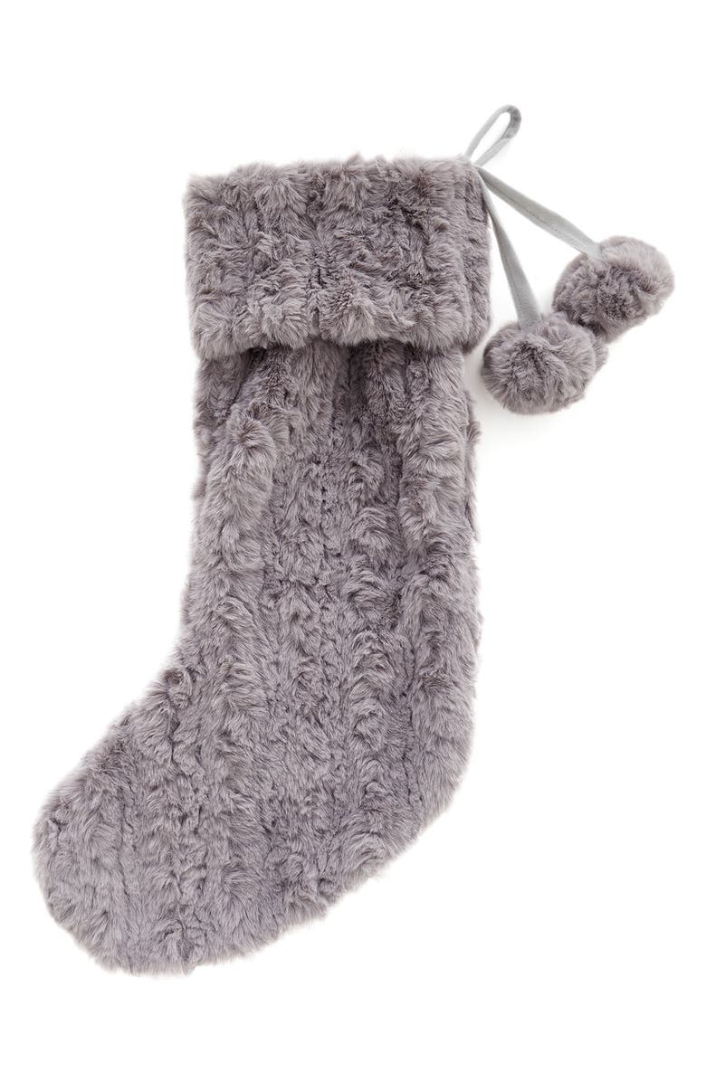 ONE HUNDRED 80 DEGREES 3-Pack Faux Fur Stocking, Alternate, color, Beige/ Gray/ Cream