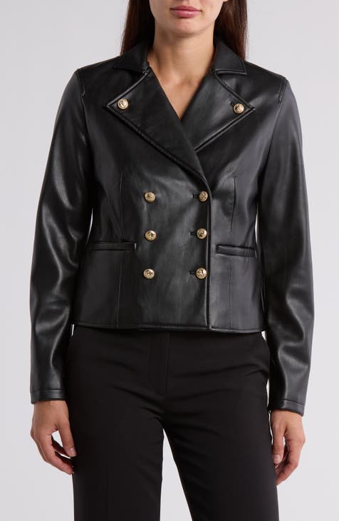 The Hazel Faux Leather Crop Jacket