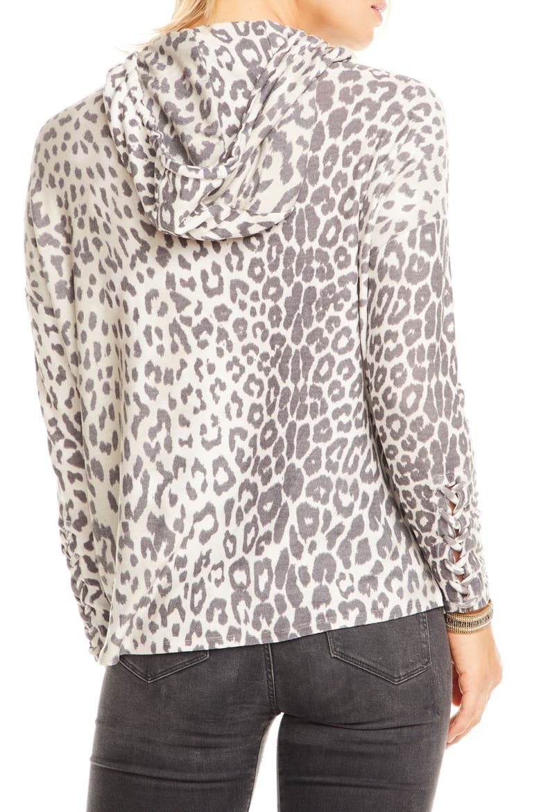 Cozy Knit Hoodie, Alternate, color, ANIMAL