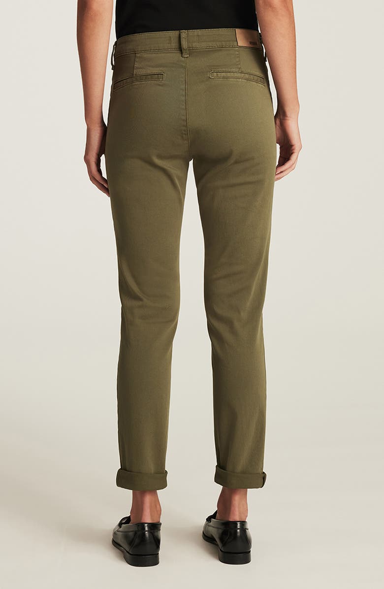 Mavi Jeans Kathleen Stretch Cotton Chinos, Alternate, color, Dark Olive Casual Twill