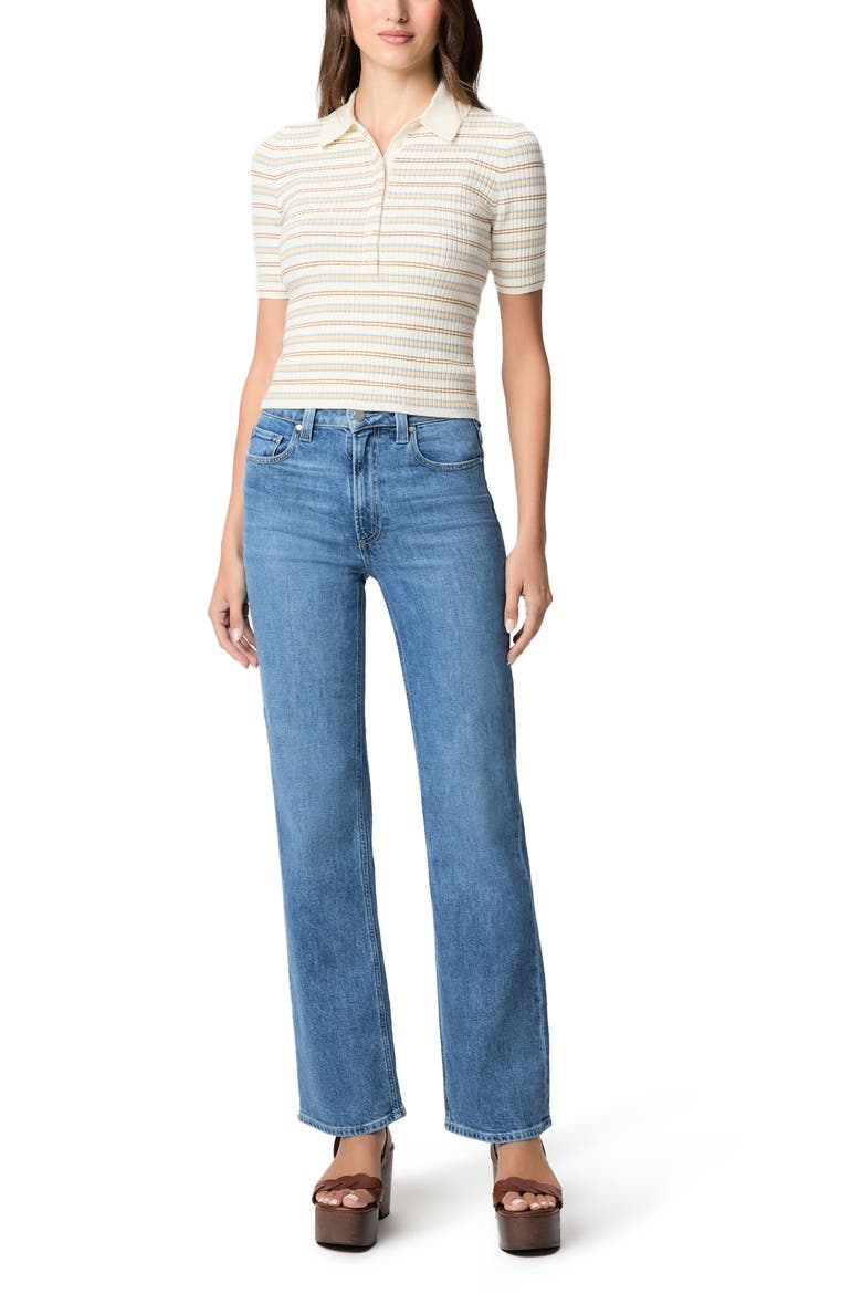 Summit Stripe Organic Cotton Blend Top, Alternate, color, WHITE MULTI