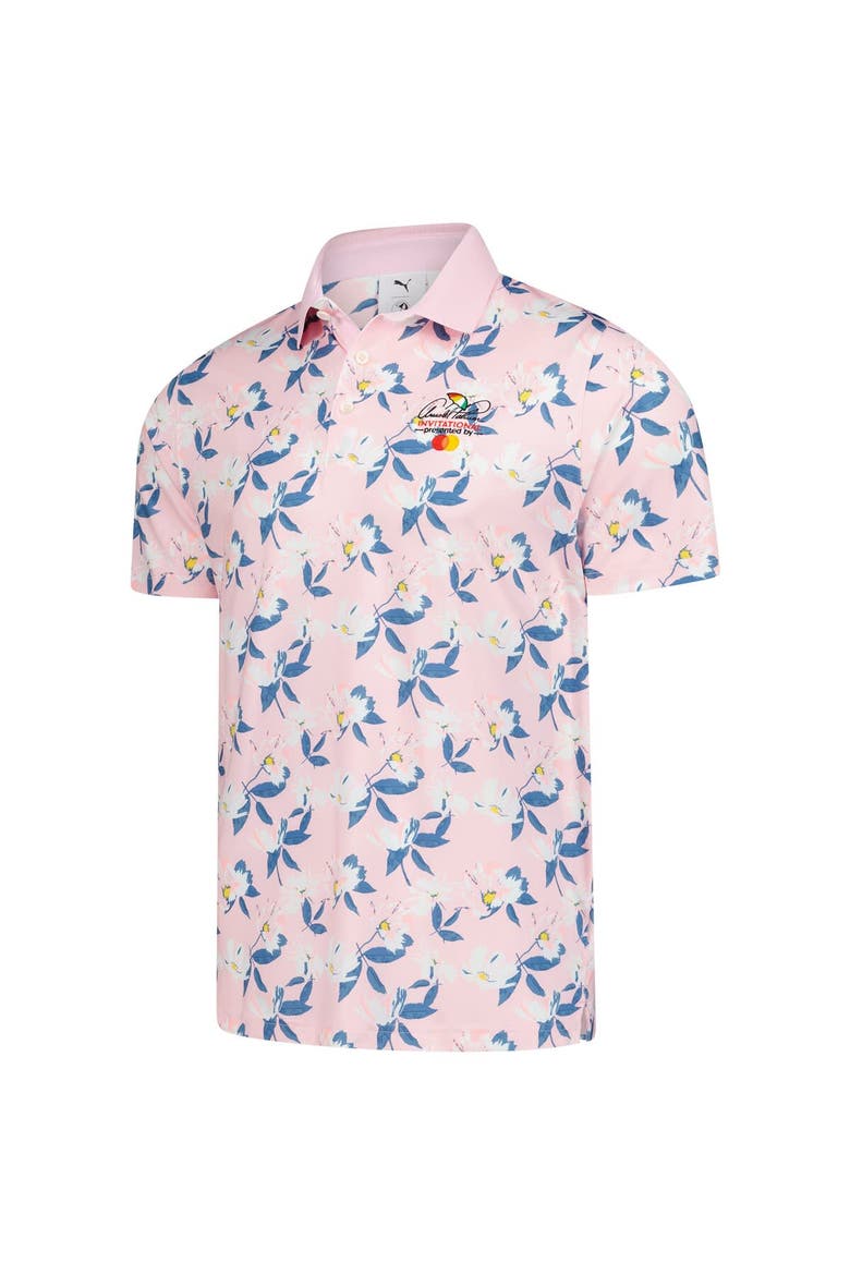 Men's Puma  Pink Arnold Palmer Invitational Springs Floral Polo, Alternate, color, Pink