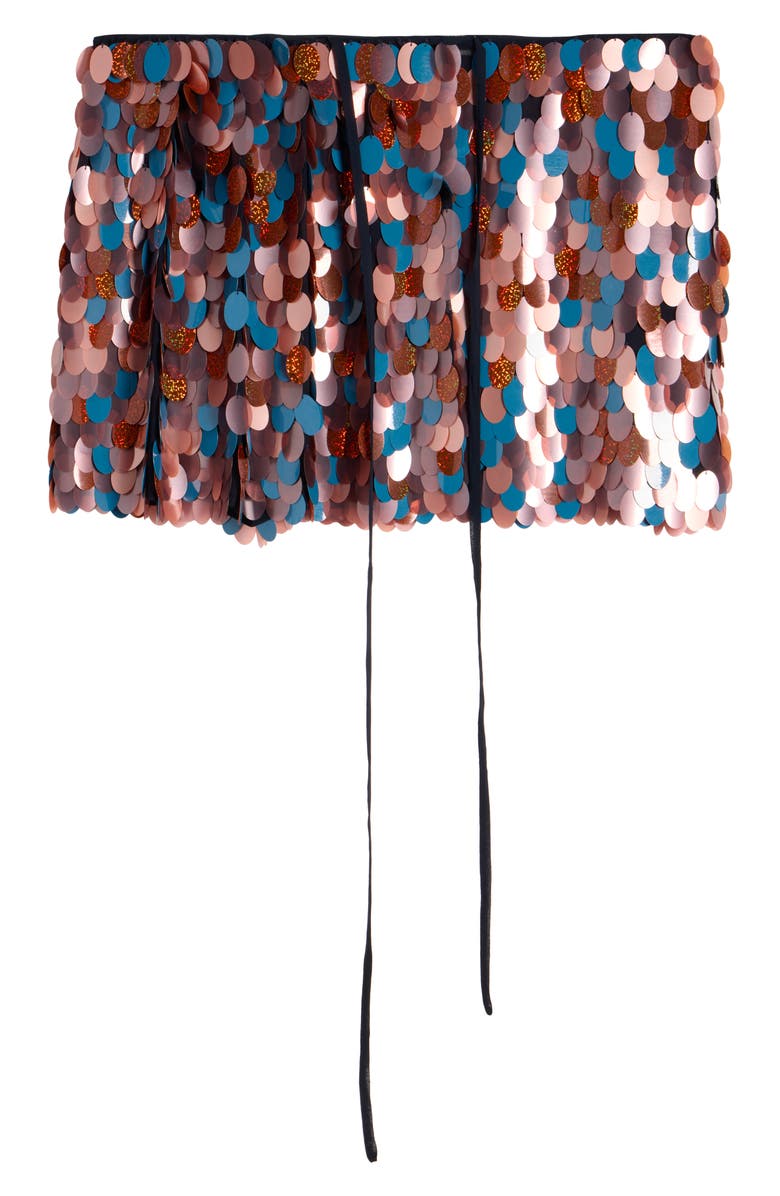 Dries Van Noten Paillette Skirt, Alternate, color, Burgundy 358