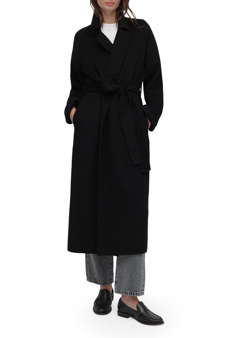 The Paola Wool Blend Coat, Main, color, BLACK