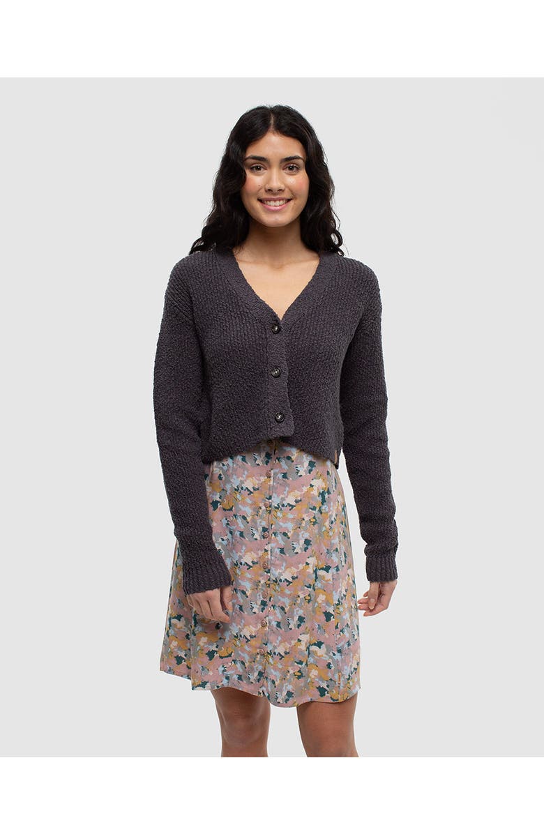 tentree Poplar Cardigan, Main, color, Graphite