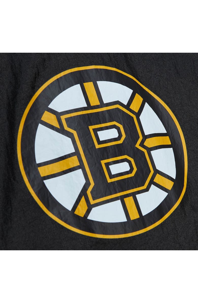 Mitchell & Ness Men's Mitchell & Ness Black Boston Bruins Team OG 2.0 Anorak Half-Zip Windbreaker Jacket, Alternate, color,