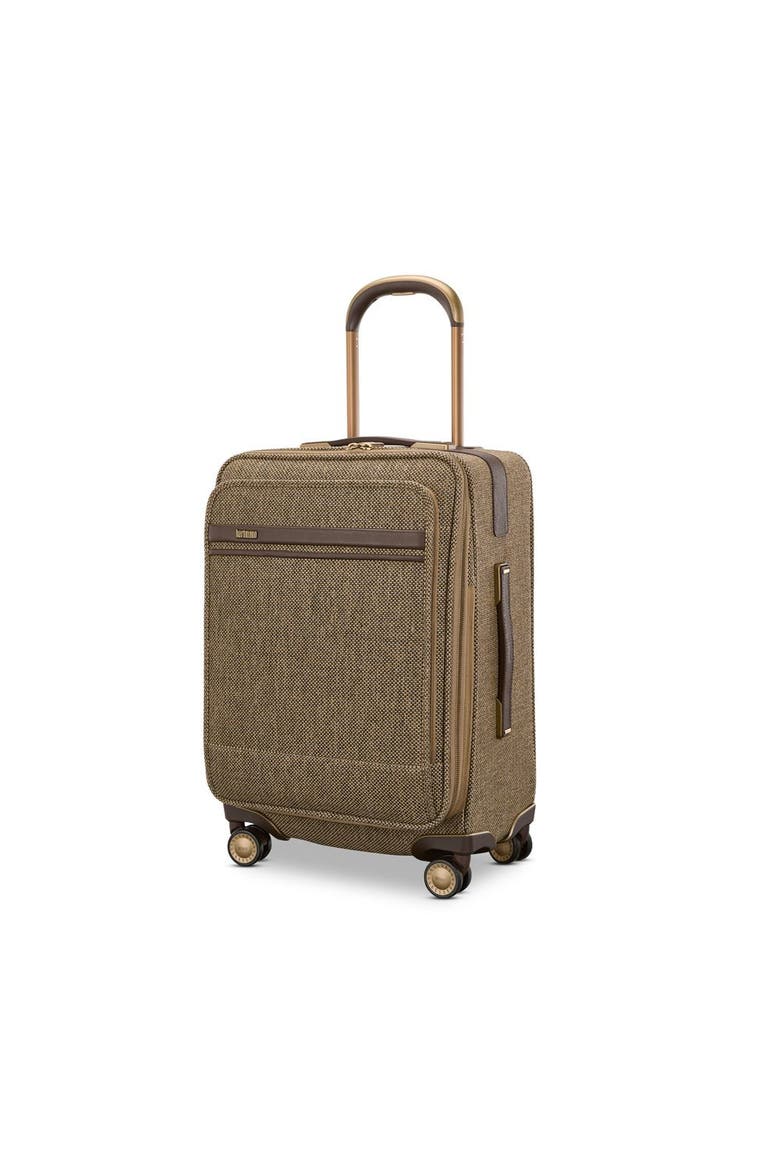 Tweed Carry-On Expandable Spinner, Alternate, color, Tweed/Natural Leather