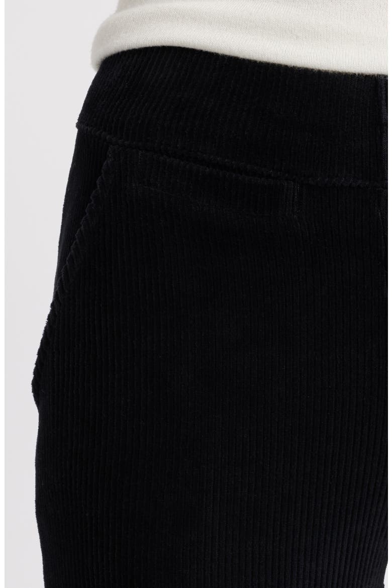 High Waist Corded Knit Straight Leg Pants, Alternate, color, BLACK